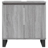 ZNTS 3 Piece Bathroom Cabinet Set Grey Sonoma Engineered Wood 3187803