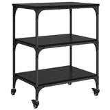 Kitchen Trolley Black Oak 60 x 41 x 76 cm Engineered Wood 883010