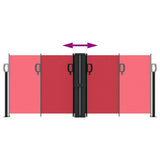 Retractable Side Awning Red 100x600 cm 4004582