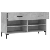 Shoe Bench Concrete Grey 102x35x55 cm Engineered Wood 829744