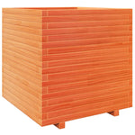 ZNTS Garden Planter Wax Brown 70x70x72.5 cm Solid Wood Pine 3282586