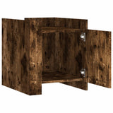Bedside Cabinet Smoked Oak 45x50x50 cm Engineered Wood 848301