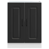 Sink Base Cabinet Kalmar Black 60x46x81.5 cm Engineered Wood 853438
