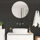 Subway Tile 50 pcs Black 30.5 x 30.5 cm Polyurethane and PET 42021214