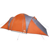 Family Tent Dome 6-Person Grey and Orange Waterproof 4009388