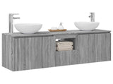 Bathroom Cabinet Set 3 pcs Grey Sonoma 49.5 x 35 x 63 cm 3405623