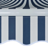 Folding Awning Manual-Operated 500 cm Blue and White 42154