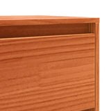 Sideboard Brown Oak 111 x 34 x 75 cm Solid Pine Wood 869877