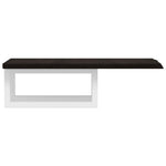 Basin Shelf Wall Mounted Steel and Solid Wood Oak 3302576