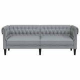 Sofa Light Grey 201.5 x 74.5 x 74.5 cm Polyester 42013010