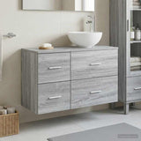 Bathroom Furniture Set 2 pcs Grey Sonoma Engineered Wood 3403957