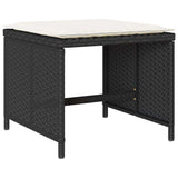 13 Piece Garden Dining Set with Cushions Black Poly Rattan 3211158