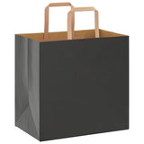 Paper Bags 250 pcs with Handles Black 26x17x25 cm 4101871