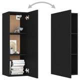 3 Piece TV Cabinet Set Black Engineered Wood 3078759