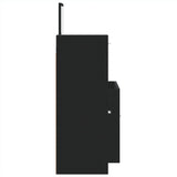 ZNTS 3 Piece Bathroom Furniture Set Black Engineered Wood 3308532