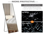 Full Length Dressing Mirror, Floor Standing or Wall Hanging, Aluminium Alloy Framed Full Body Mirror T3398P378741