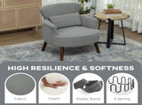Corduroy Retro Accent Chair - Light Grey T3398P329511