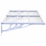 Door Canopy Grey and Transparent 152,5x90 cm Polycarbonate 153691