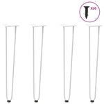 ZNTS Hairpin Table Legs 4 pcs White 72 cm Solid Steel 4012425