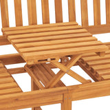 Bench Teak Solid Teak Wood 3-seater 316631