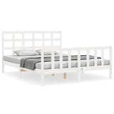 Bed Frame without Mattress White 160x200 cm Solid Wood Pine 3192112