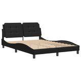 Bed Frame without Mattress "Zadar" Black 140x190 cm Faux Leather 3208177