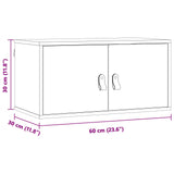Wall Cabinet Wax Brown 60 x 30 x 30 cm Solid Pine Wood 869942