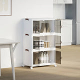 Stackable Storage Box with Wheels 3-Tier 75 L 64x39.5x110.5 cm 4012370