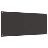 Kitchen Backsplash Dark Grey 120 x 50 cm Tempered Glass 42001314