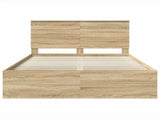 Bed Frame Sonoma Oak 135 x 190 cm Solid Pine Wood 3411021
