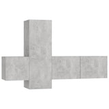 3 Piece TV Cabinet Set Concrete Grey Engineered Wood 3079074