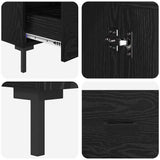 Highboard Black Oak 69.5 x 31 x 115 cm Engineered Wood 882525
