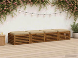 4-Piece Seat Cushions VUGHT 4 pcs 100% Polyester Beige 946280