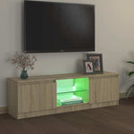 TV Cabinet with LED Lights Sonoma Oak 120x30x36 cm 804286