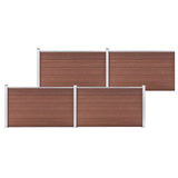 Garden Fence WPC 699x106 cm Brown 3053245