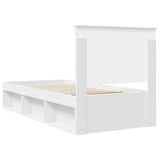 Bed Frame with Headboard White 90 x 190 cm Solid Pine Wood 3411064