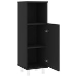 ZNTS 3 Piece Bathroom Furniture Set Black Engineered Wood 3056944