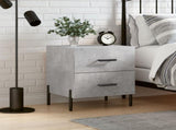 Bedside Cabinet Concrete Grey 40x35x47.5 cm Engineered Wood 827332