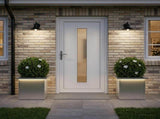 Garden Planter with LED 2 pcs Silver 30 x 30 x 30 cm 8008065
