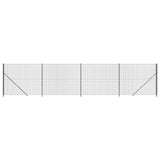 Wire Mesh Fence with Flange Anthracite 1.4x10 m 154291