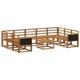 Outdoor Sofa Set 10 pcs Natural Solid Acacia Wood 3385540