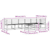 Outdoor Sofa Set 7 pcs Natural Solid Acacia Wood 3366482