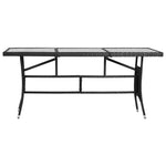 Garden Table Black 170x80x74 cm Poly Rattan 3203730