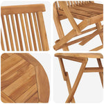 Garden Dining Set 3 pcs Brown Solid teak wood 3385964