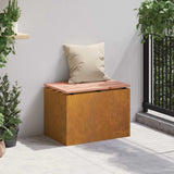 Garden Bench Rusty 60 x 40 x 43 cm Weathering steel 874897
