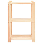 3-Tier Storage Racks 10 pcs 60x38x90 cm Solid Pinewood 150 kg 3051124