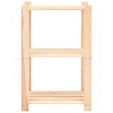 3-Tier Storage Racks 10 pcs 60x38x90 cm Solid Pinewood 150 kg 3051124