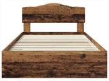 Bed Frame with Headboard Old Wood 90 x 190 cm Engineered Wood 3413254