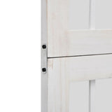 Room Divider 4 Panels White Solid Wood Paulownia 358788