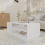 ZNTS Coffee Table White 102x55x43 cm Engineered Wood 810280